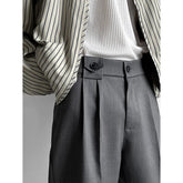 HEARUJOY  -  Grey Suit Pants Men Fashion Society Mens Black Dress Pants Korean Loose Casual Straight Pants Mens Office Formal Trousers 4XL